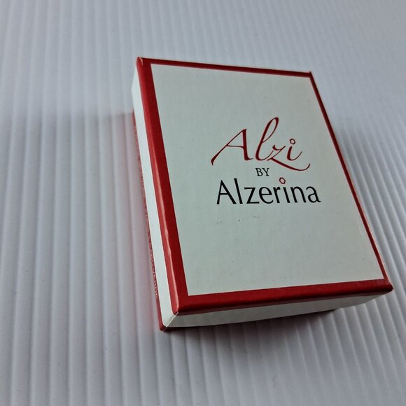 Alzi by Alzerina Magnolia Earrings 24K Gold Plated Jade Austrian Crystal Dangle - Picture 4 of 4